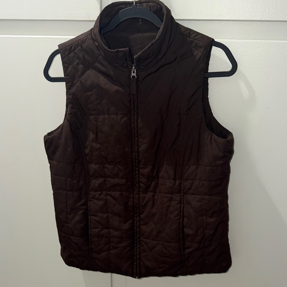 Quilted Brown Puffer Vest